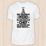 Der Chef - Personalisierbares Pferde T-Shirt
