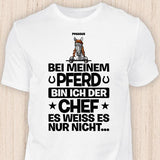 Der Chef - Personalisierbares Pferde T-Shirt