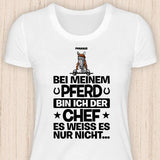 Der Chef - Personalisierbares Pferde T-Shirt
