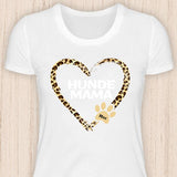 Hunde Mama Herz - Personalisierbares Hunde T-Shirt