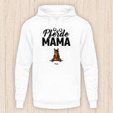 Pferde Mama - Personalisierbarer Pferde Hoodie (Unisex)