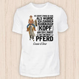 Gedanklich bei meinem Pferd - personalisierbares Pferde T-Shirt