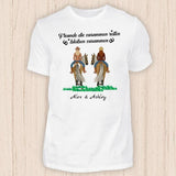 Freunde die zusammen reiten - Personalisierbares Pferde T-Shirt