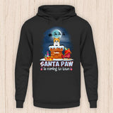 Santa Paw is coming to town - Personalisierbarer Katzen Hoodie (Unisex)