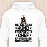 Der Chef - Personalisierbarer Hunde Hoodie (Unisex)