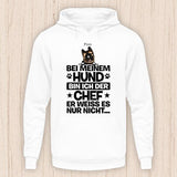 Der Chef - Personalisierbarer Hunde Hoodie (Unisex)