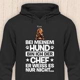 Der Chef - Personalisierbarer Hunde Hoodie (Unisex)