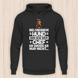 Der Chef - Personalisierbarer Hunde Hoodie (Unisex)