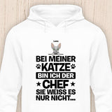 Der Chef - Personalisierbarer Katzen Hoodie (Unisex)