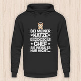 Der Chef - Personalisierbarer Katzen Hoodie (Unisex)
