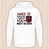 Hunde machen mich glücklich - Personalisierbarer Hunde Hoodie (Unisex)