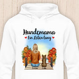 Hundemama ein Leben lang - Personalisierbarer Hunde Hoodie (Unisex)