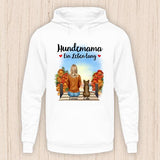 Hundemama ein Leben lang - Personalisierbarer Hunde Hoodie (Unisex)