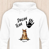 Pferde Dream Team - Personalisierbarer Pferde Hoodie (Unisex)