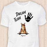 Pferde Dream Team - Personalisierbares Pferde T-Shirt