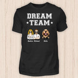 Dream Team mit Menschen und Tieren - Personalisierbares T-Shirt