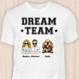 Dream Team mit Menschen und Tieren - Personalisierbares T-Shirt