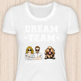 Dream Team mit Menschen und Tieren - Personalisierbares T-Shirt