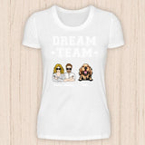 Dream Team mit Menschen und Tieren - Personalisierbares T-Shirt