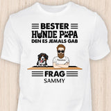 Bester Hundepapa den es jemals gab - Personalisierbares Hunde T-Shirt