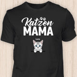 Katzen Mama - Personalisierbares Katzen T-Shirt