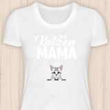 Katzen Mama - Personalisierbares Katzen T-Shirt