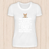 Der Chef - Personalisierbares Katzen T-Shirt