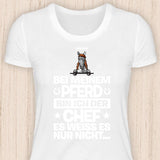 Der Chef - Personalisierbares Pferde T-Shirt