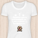 Wollte produktiv sein - Personalisierbares Hunde T-Shirt