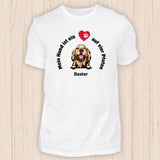 Mein Hund ist ein Herz auf vier Pfoten - Personalisierbares Hunde T-Shirt