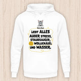 Katze liebt alles außer... - Personalisierbarer Katzen Hoodie (Unisex)