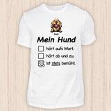 Stets Bemüht - Personalisierbares Hunde T-Shirt copy