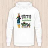 Alles was ich brauche ist mein Hund & mein Garten - Personalisierbarer Hunde Hoodie (Unisex)