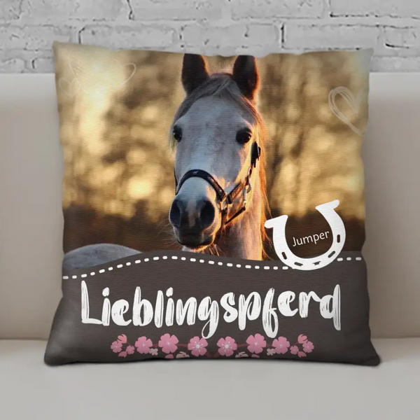 Fotokissen - Lieblingspferd - Personalisierbares Fotokissen