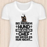 Der Chef - Personalisierbares Hunde T-Shirt