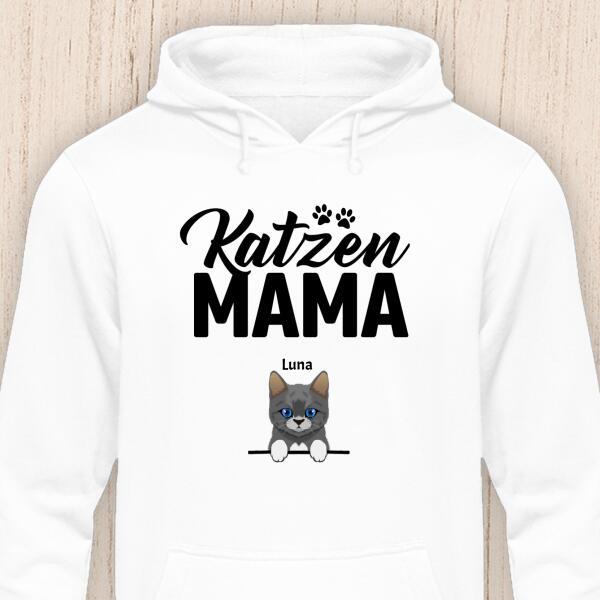 Katzen Mama - Personalisierbarer Katzen Hoodie (Unisex)