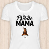 Pferde Mama - Personalisierbares Pferde T-Shirt