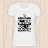 Der Chef - Personalisierbares Katzen T-Shirt