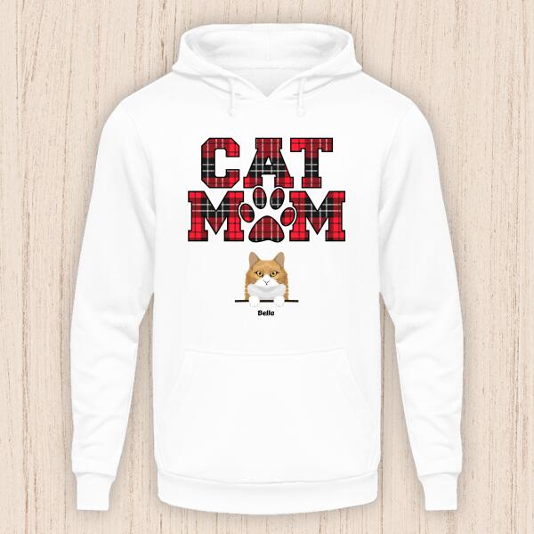 Cat Mom - Personalisierbarer Katzen Hoodie (Unisex)