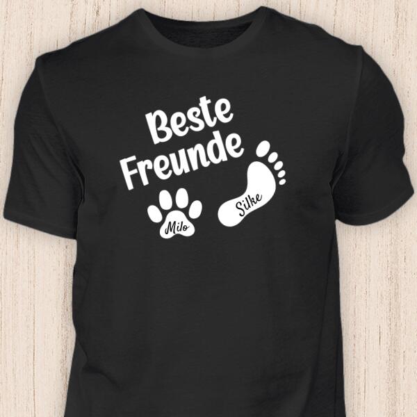 Beste Freunde - Personalisierbares T-Shirt
