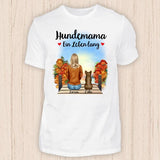 Hundemama ein Leben lang - Personalisierbares Hunde T-Shirt