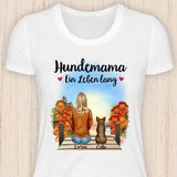 Hundemama ein Leben lang - Personalisierbares Hunde T-Shirt