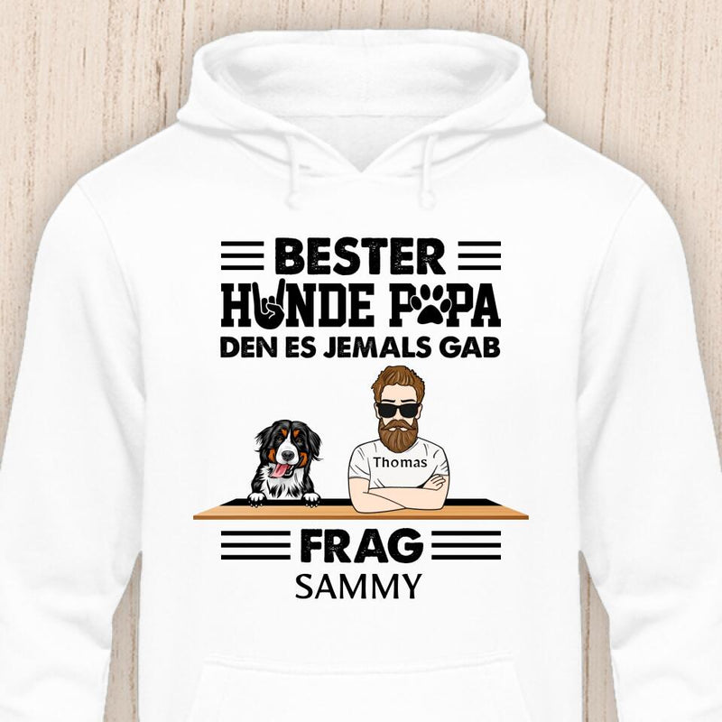 Bester Hundepapa den es jemals gab - Personalisierbarer Hunde Hoodie (Unisex)