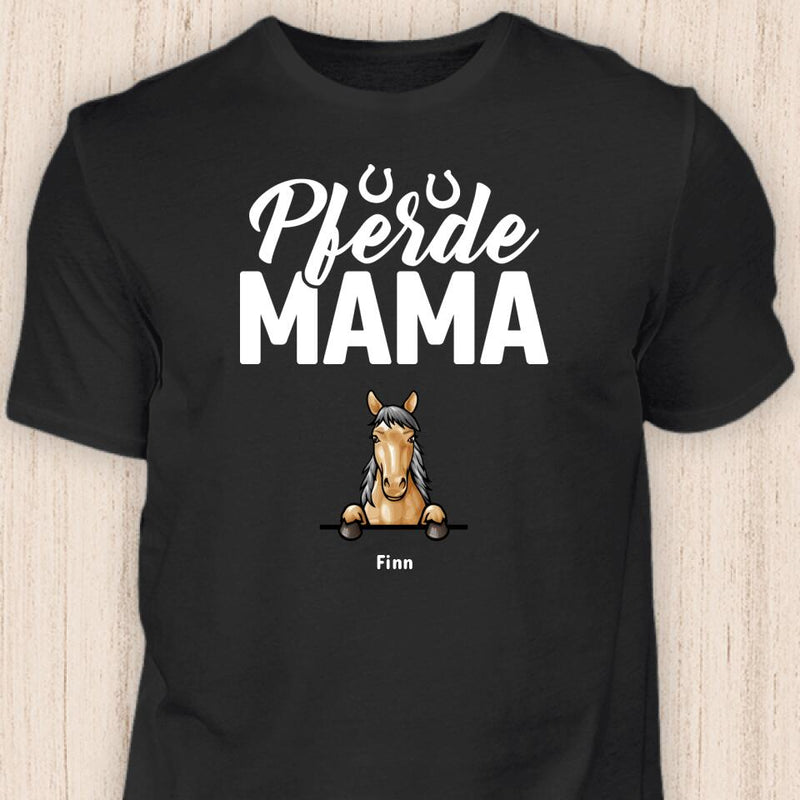 Pferde Mama - Personalisierbares Pferde T-Shirt