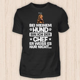 Der Chef - Personalisierbares Hunde T-Shirt