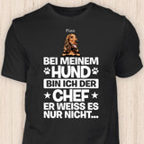 Der Chef - Personalisierbares Hunde T-Shirt