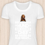 Der Chef - Personalisierbares Hunde T-Shirt