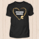 Pferde Mama Herz - Personalisierbares Pferde T-Shirt