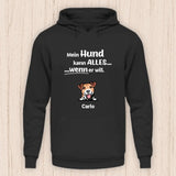 Mein Hund kann alles - Personalisierbarer Hunde Hoodie (Unisex)