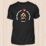 Mein Hund ist ein Herz auf vier Pfoten - Personalisierbares Hunde T-Shirt